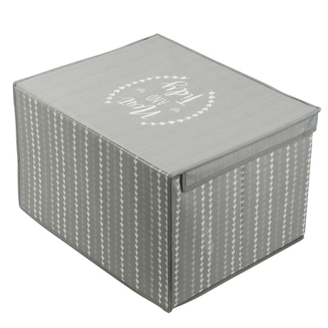 Grey Hearts Large Storage Box by The Magic Toy Shop - UKBuyZone