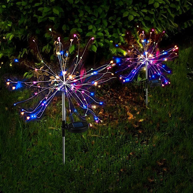 90 LED Starburst Solar Lights Multiple Colours - UKBuyZone