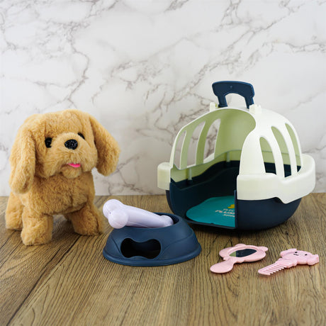 Electronic Plush Dog Carrier Set by The Magic Toy Shop - UKBuyZone