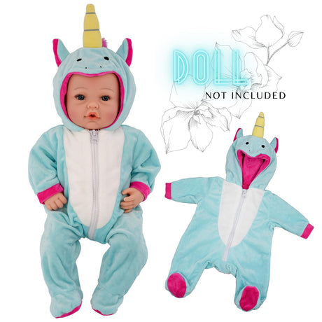 BiBi Outfits - Reborn Doll Clothes (Unicorn) (50 cm / 20") by BiBi Doll - UKBuyZone