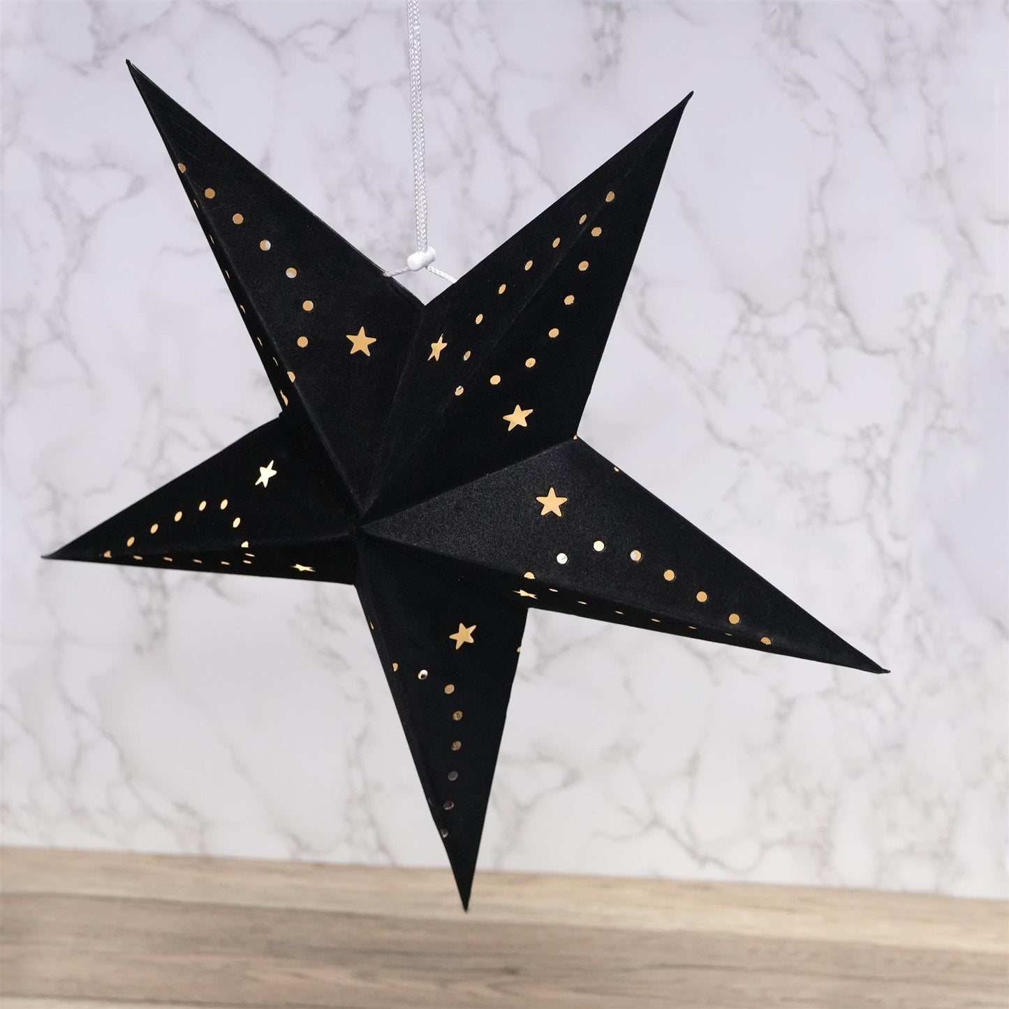 45 cm Black Velvet Star by Geezy - UKBuyZone