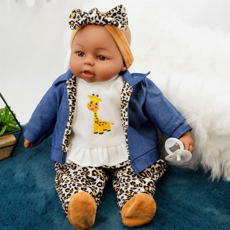 BiBi Black Baby Doll "Cheetah" (45 cm / 18") by BiBi Doll - UKBuyZone