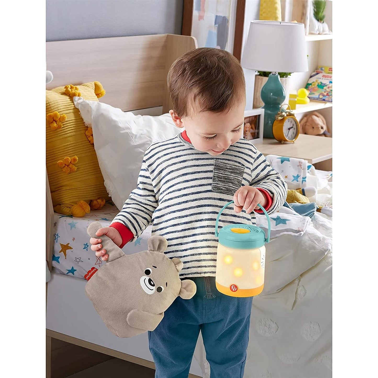 Twinkle Teddy Firefly Soother With Calming Music by Fisher Price - UKBuyZone