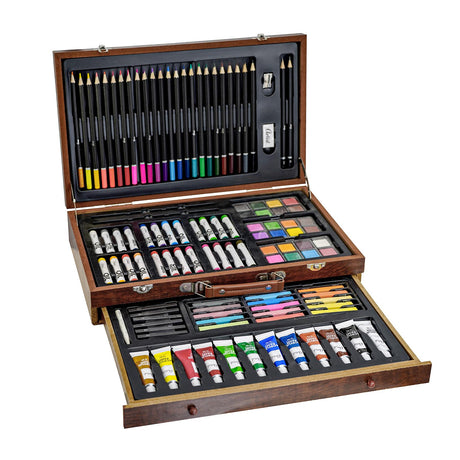 112 PCS Wooden Case Kids Art Set by The Magic Toy Shop - UKBuyZone