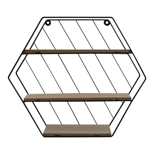 Modern Shelf of Metal Wire and Wood Perfect for Storaging Small Items by Geezy - UKBuyZone