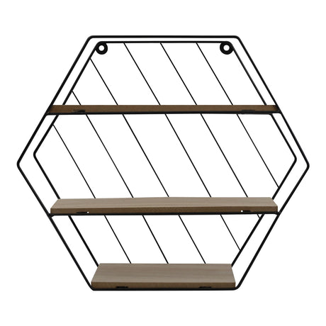 Modern Shelf of Metal Wire and Wood Perfect for Storaging Small Items by Geezy - UKBuyZone