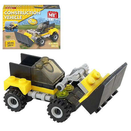 Construction Vehicles Building Bricks 2 in 1 by The Magic Toy Shop - UKBuyZone