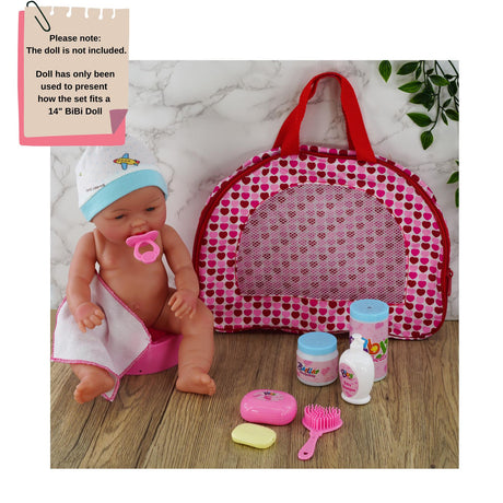 BiBi Doll Baby Doll Accessories Play Set with Carry Case Feeding Set Dummy Potty by BiBi Doll - UKBuyZone