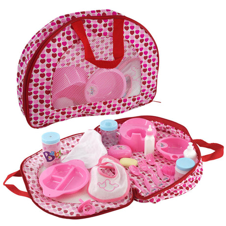 BiBi Doll Baby Doll Accessories Play Set with Carry Case Feeding Set Dummy Potty by BiBi Doll - UKBuyZone