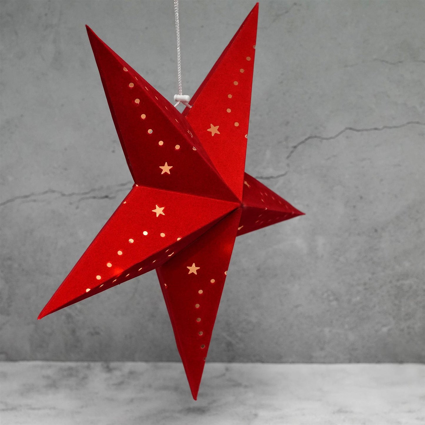 45 cm Red Velvet Star by Geezy - UKBuyZone