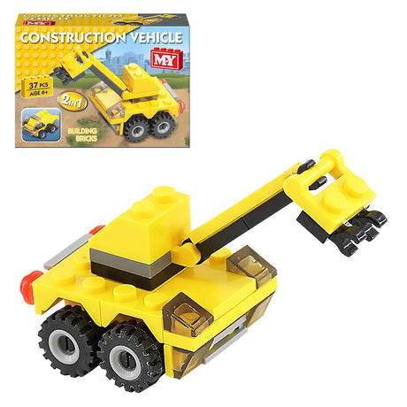 Construction Vehicles Building Bricks 2 in 1 by The Magic Toy Shop - UKBuyZone