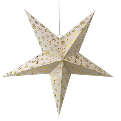 75 cm LED Hanging Paper Star Lantern by Geezy - UKBuyZone