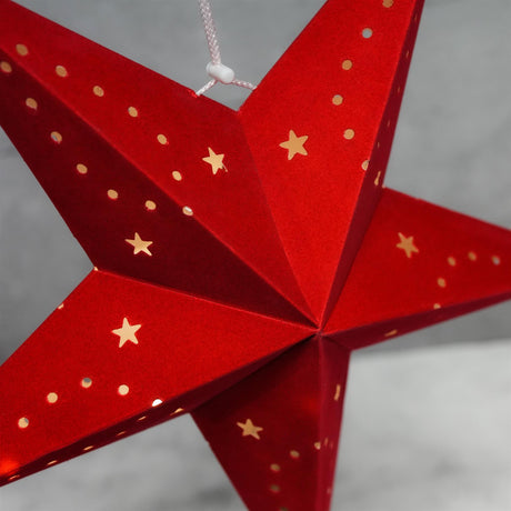 45 cm Red Velvet Star by Geezy - UKBuyZone