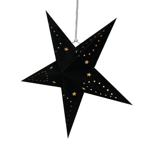 45 cm Black Velvet Star by Geezy - UKBuyZone