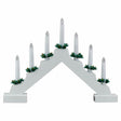 White Pre-Lit Wooden Candle Bridge With 7 Led Lights by GEEZY - UKBuyZone