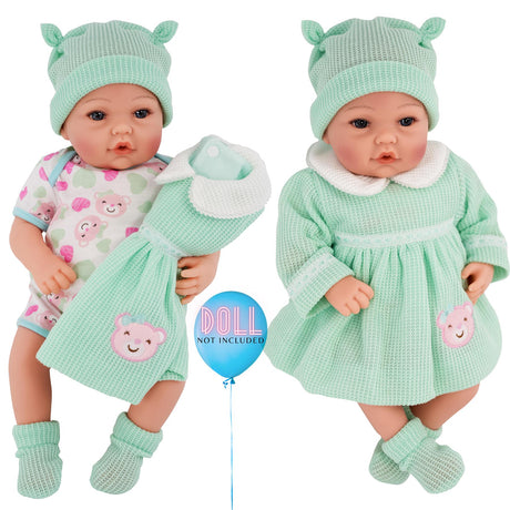 BiBi Outfits - Reborn Doll Clothes (Mint Dress) (50 cm / 20") by BiBi Doll - UKBuyZone