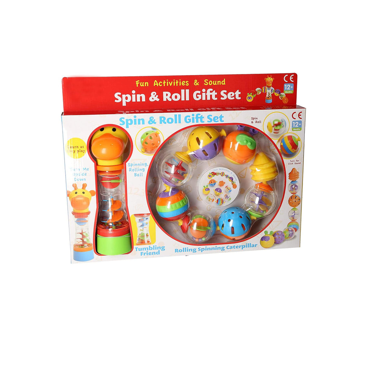 Spin & Roll Gift Set with Fun Activates & Sound rolling spinning caterpillar by The Magic Toy Shop - UKBuyZone