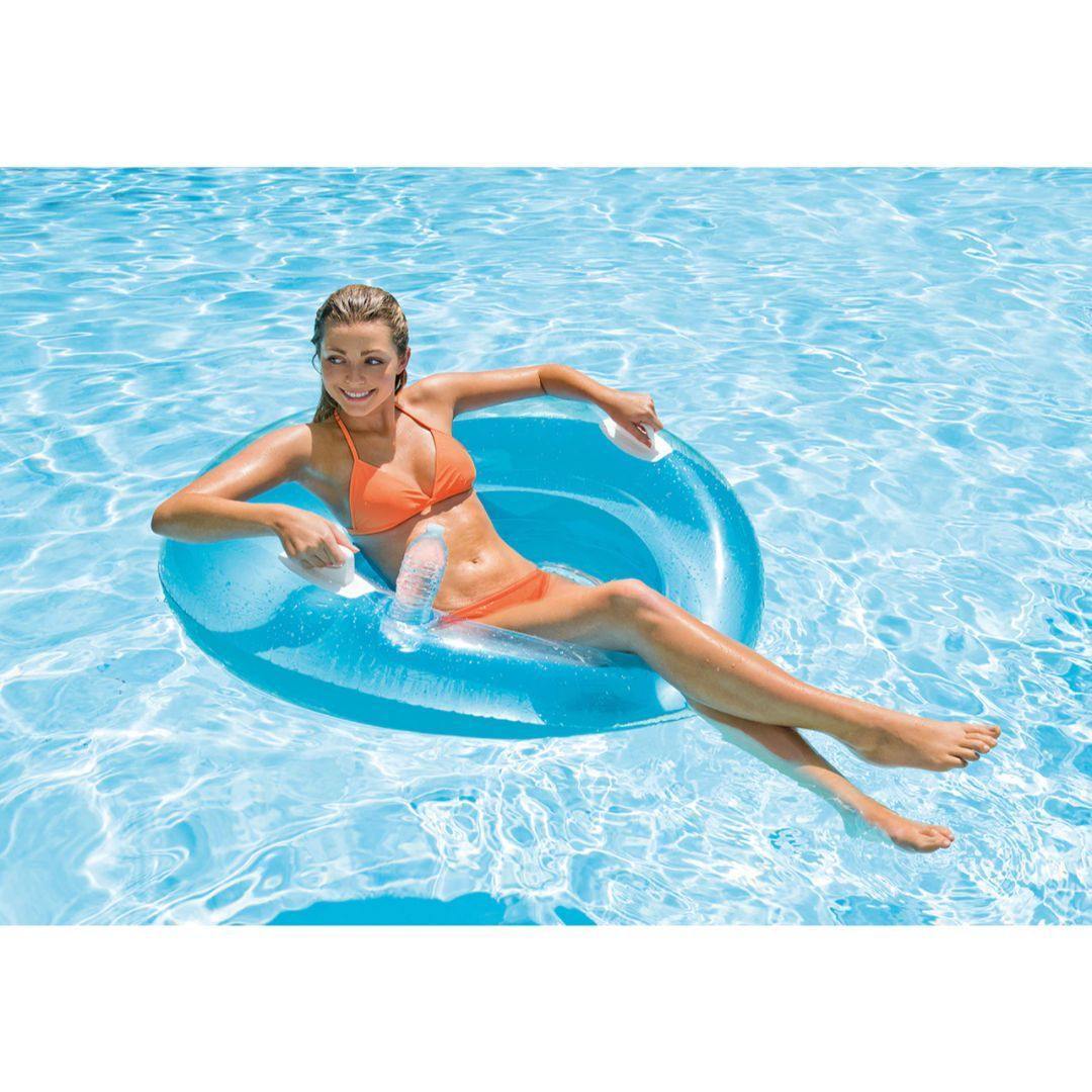 INTEX Inflatable Blue Sit N Lounge Air Mat Float
