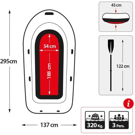 INTEX Inflatable Challenger 3 Boat Set