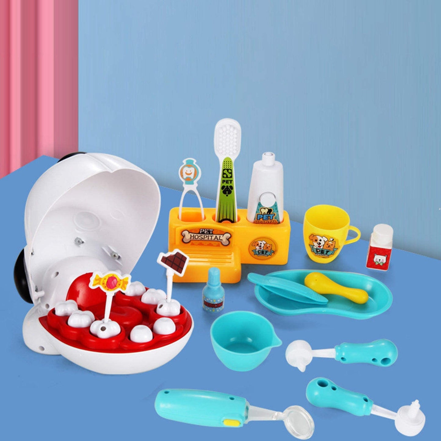 17 PCS Kids Pets Dentist Play Set by The Magic Toy Shop - UKBuyZone