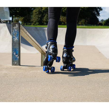 The Magic Toy Shop Roller Skate Blue and Black Roller Skates for Kids with 4 Wheel