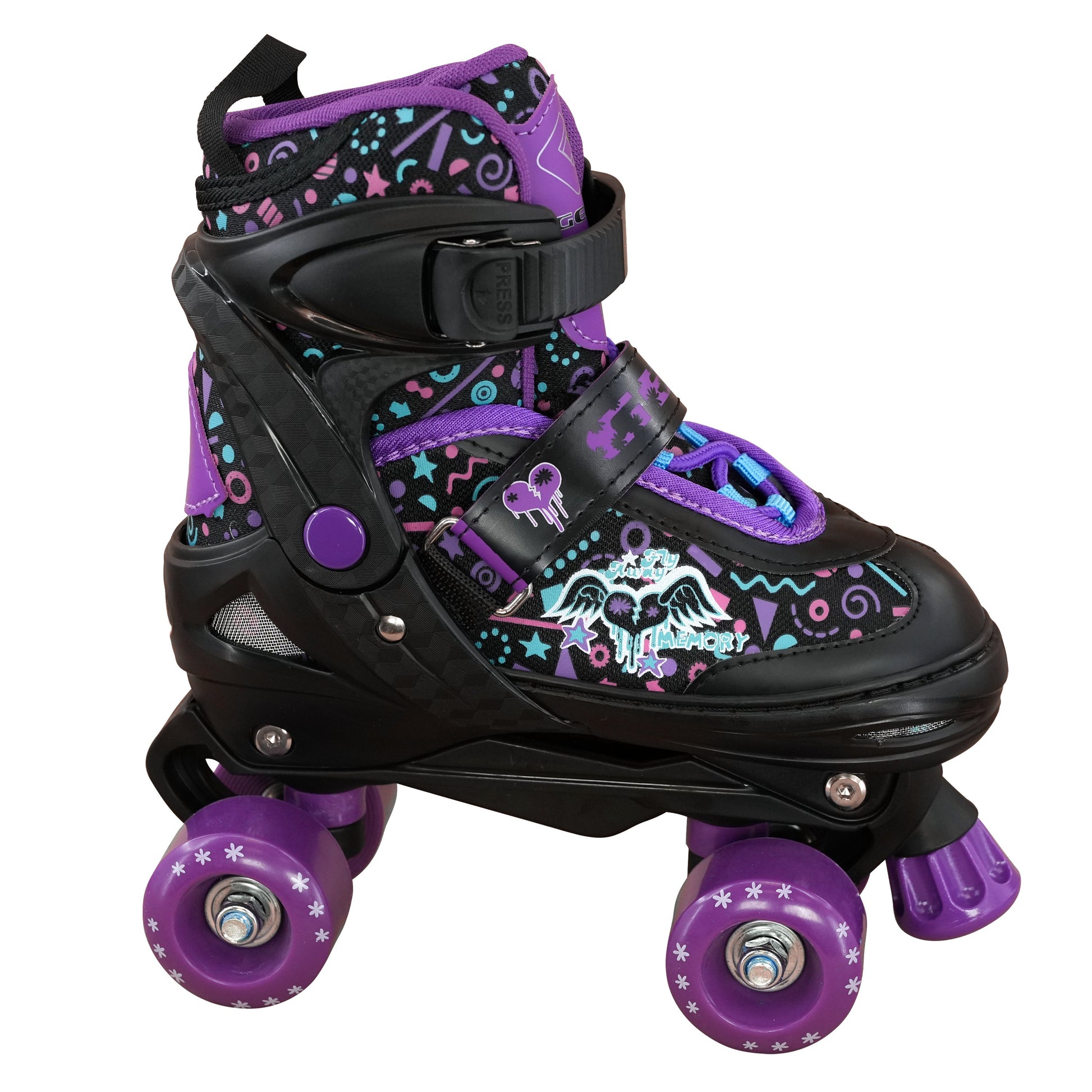 The Magic Toy Shop Roller Skate Purple Roller Skates for Kids with 4 Wheel