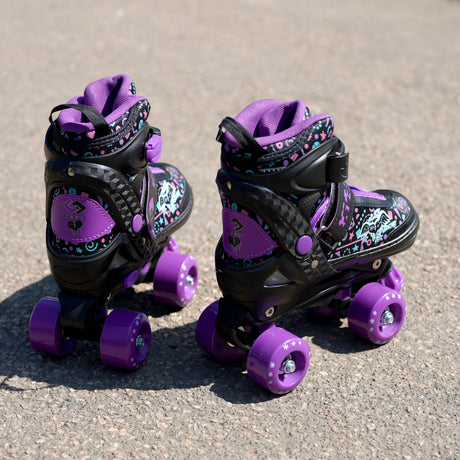 The Magic Toy Shop Roller Skate Purple Roller Skates for Kids with 4 Wheel